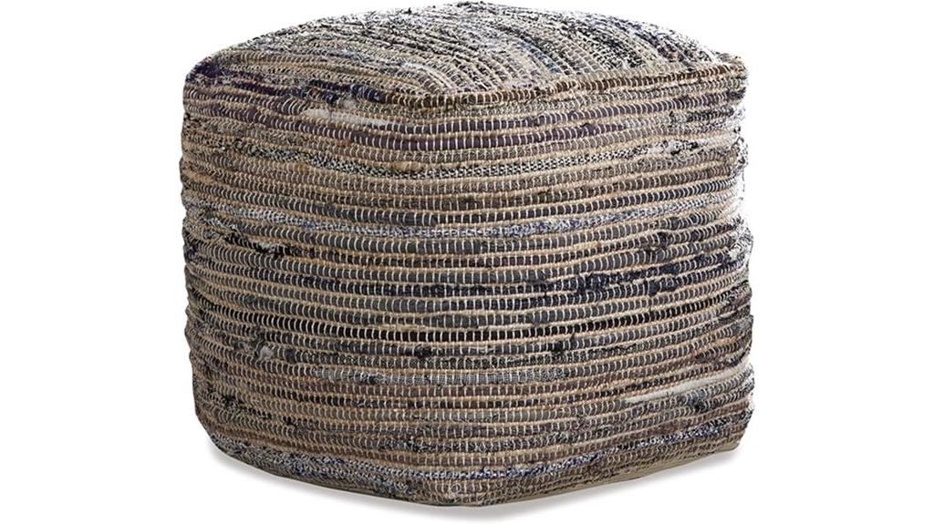 multicolored ashley hemp pouf