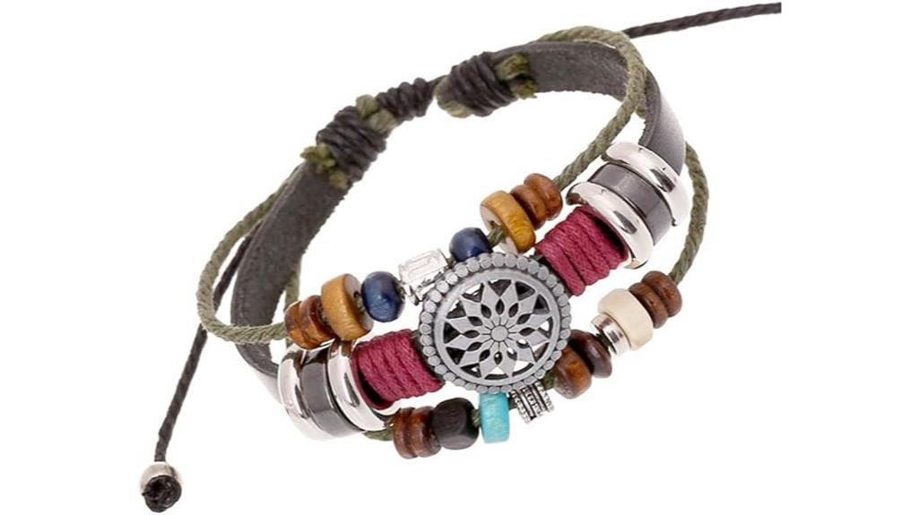multilayer beaded woven bracelet