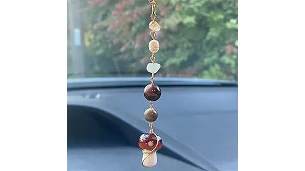 mushroom themed car decor