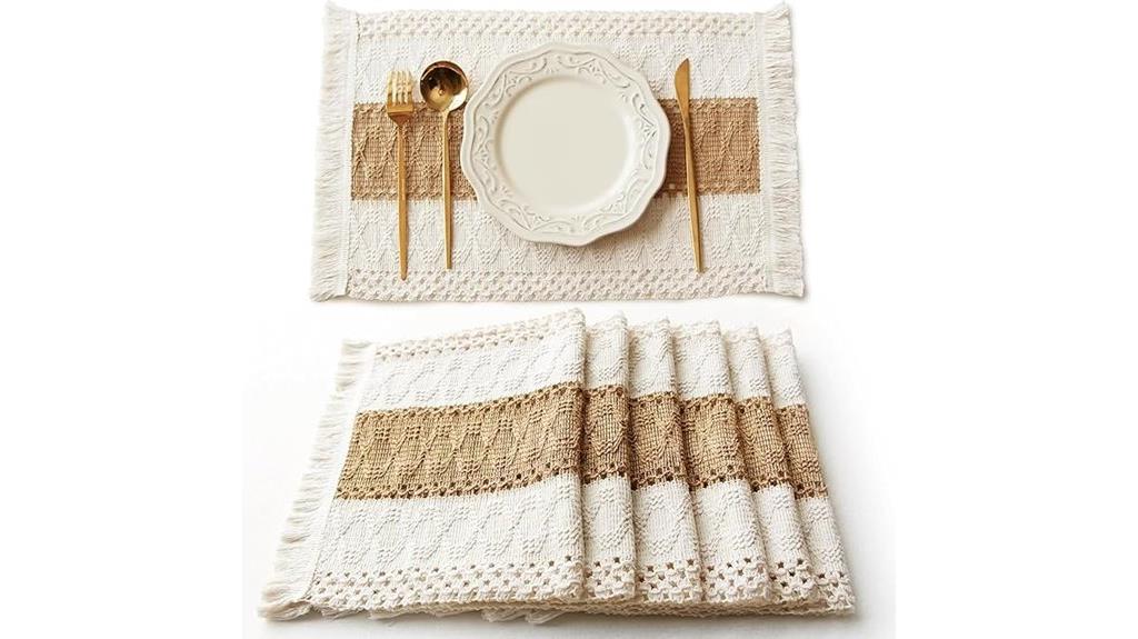 natural cotton burlap placemats