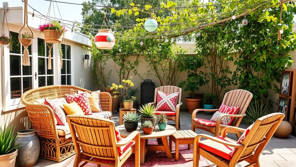 natural eclectic boho outdoor decor