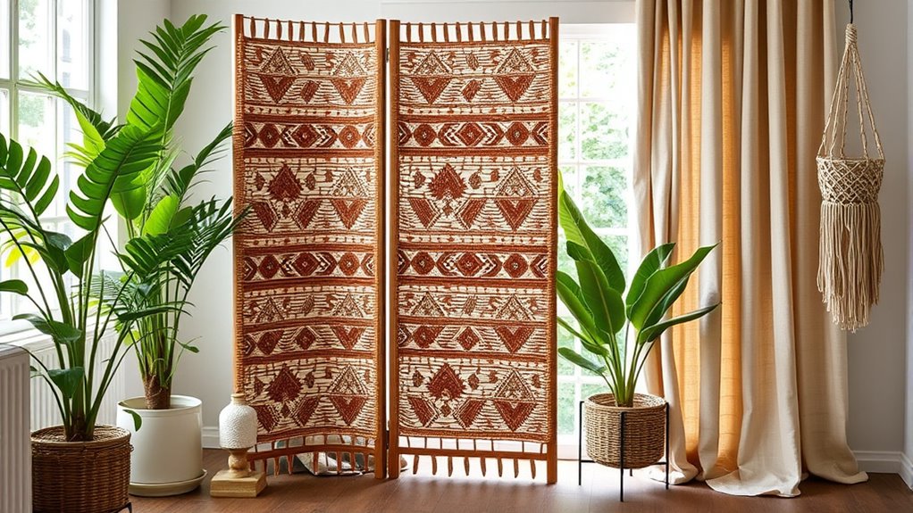 natural fibers greenery earthy tones