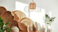 natural rattan and bamboo decor