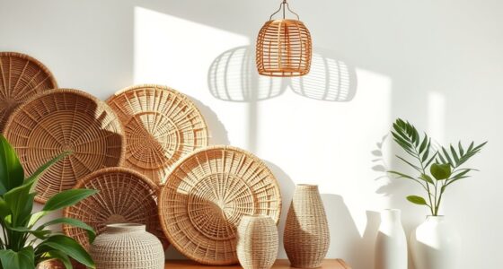natural rattan and bamboo decor