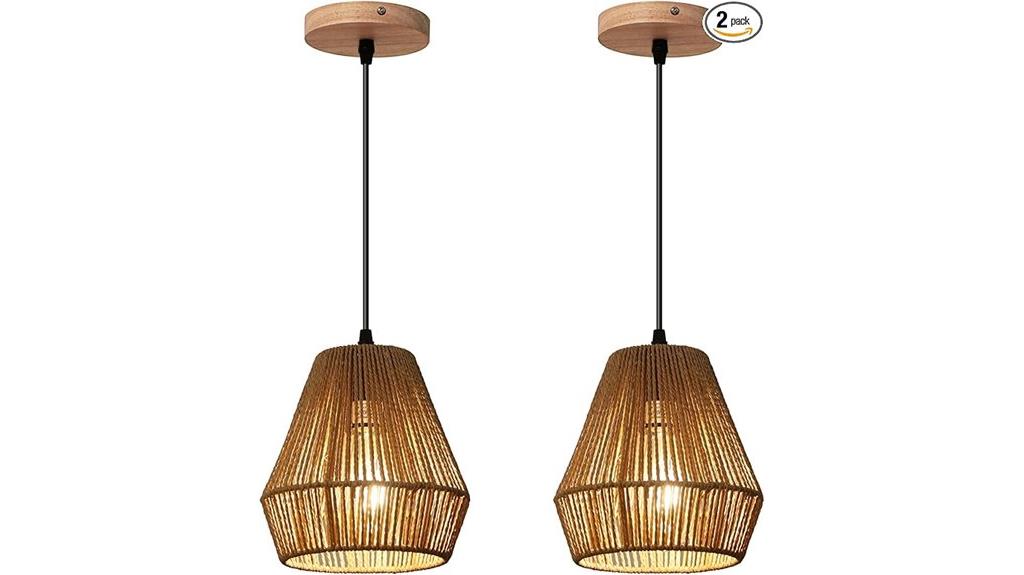 natural rattan pendant lights