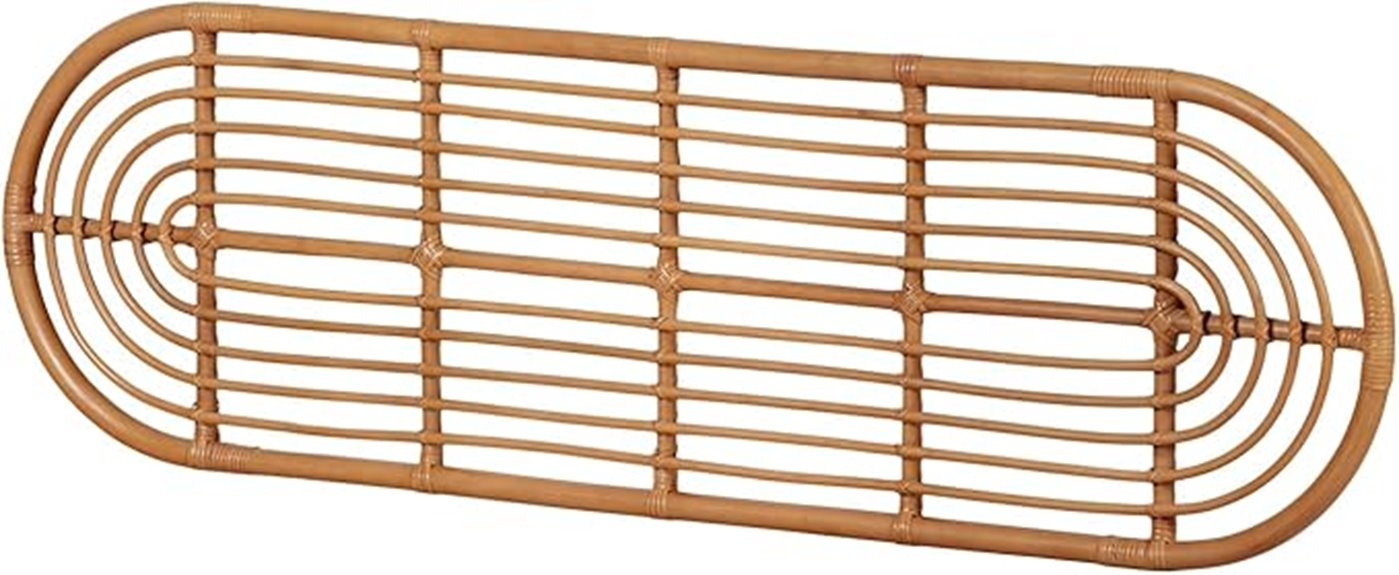 natural rattan wall headboard