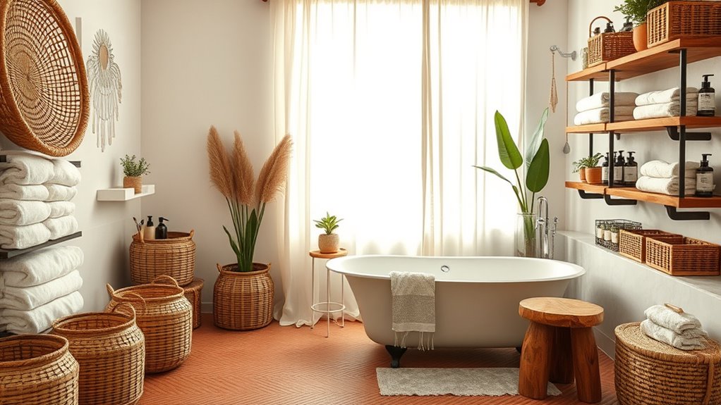 natural rustic organized storage