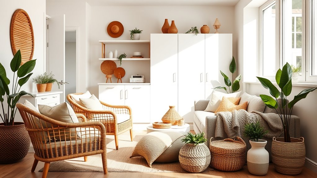 natural textures unify color palette