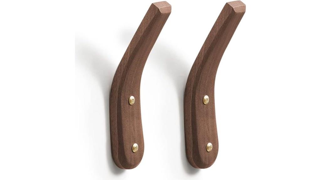 natural walnut wall hooks
