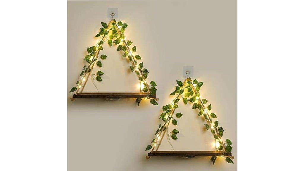 no drilling boho shelves