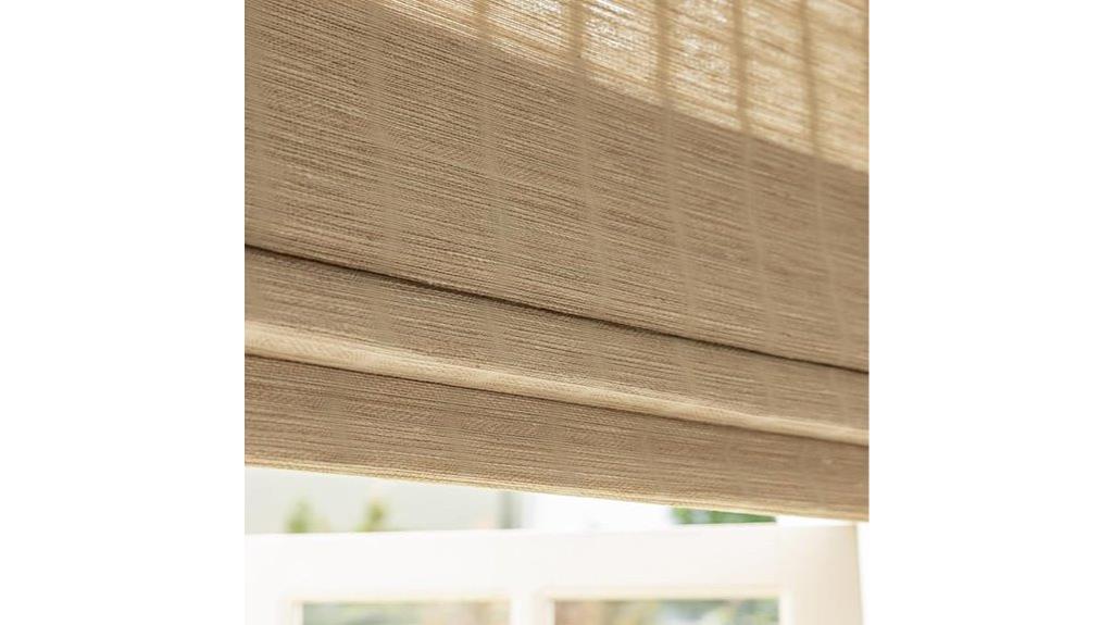 oatmeal bamboo window shades
