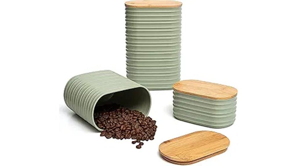olive green kitchen canisters