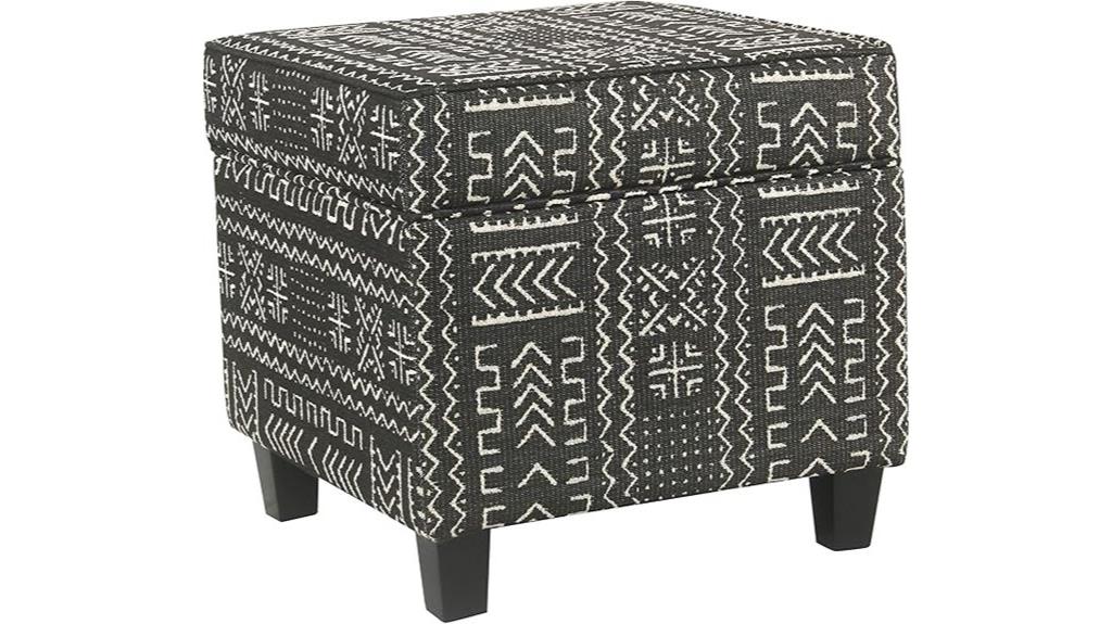 onyx square storage ottoman