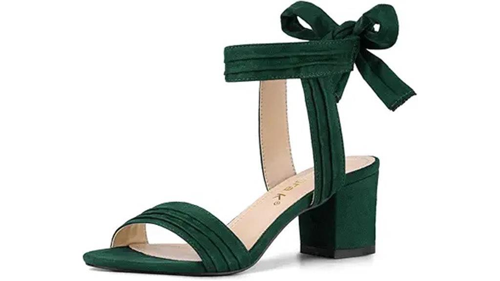 open toe block heels