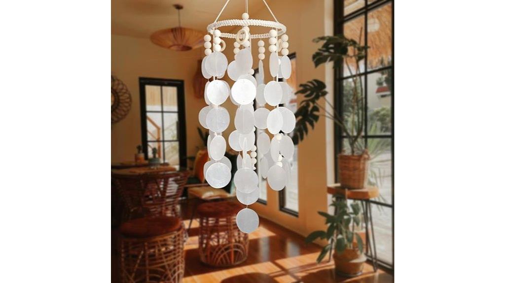 outdoor capiz shell chime