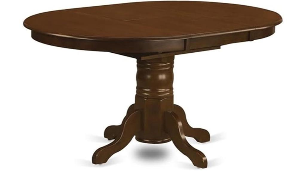 oval wooden butterfly table