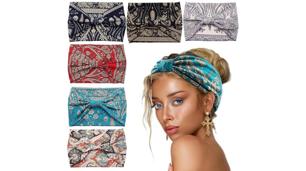 pack of six wide headbands