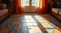 painted tile boho floors