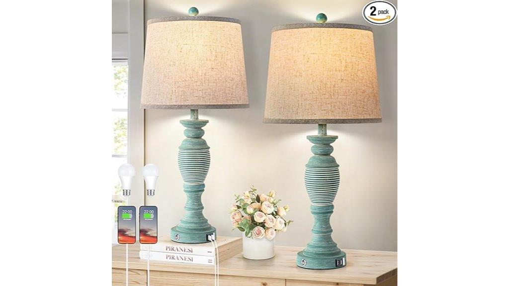 pair of living room lamps