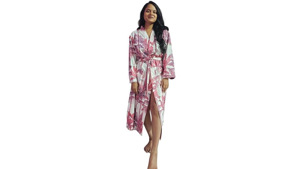palm tree print bathrobe
