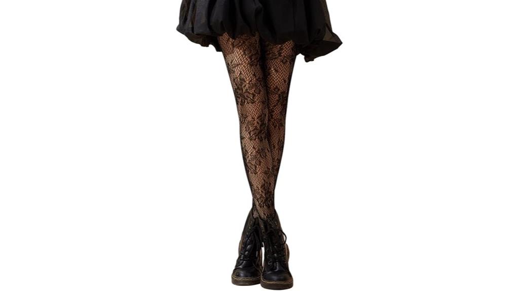 patterned fishnet tights