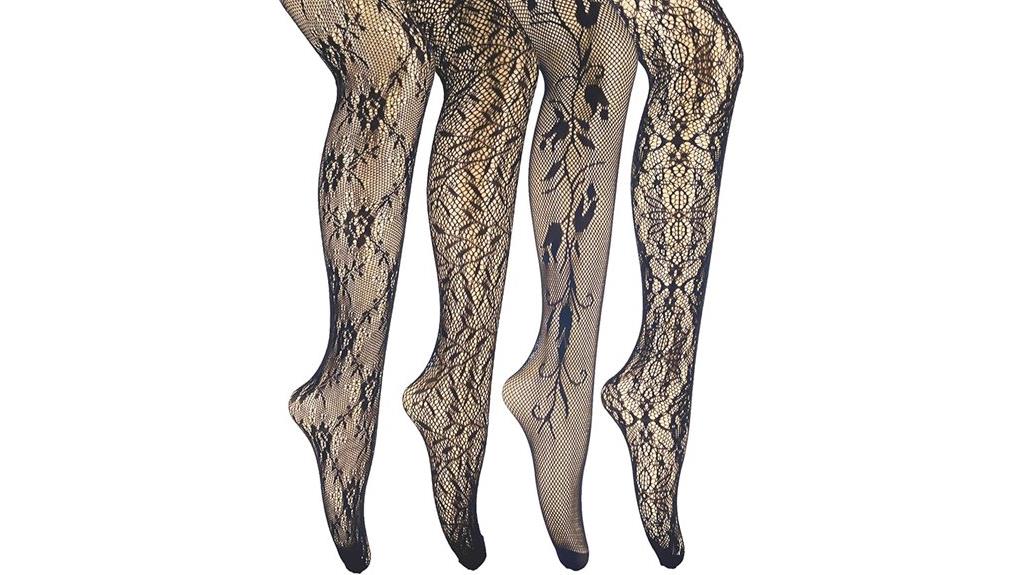 patterned fishnet tights