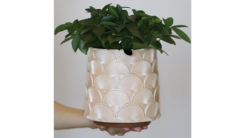 pearl beige drainage pot