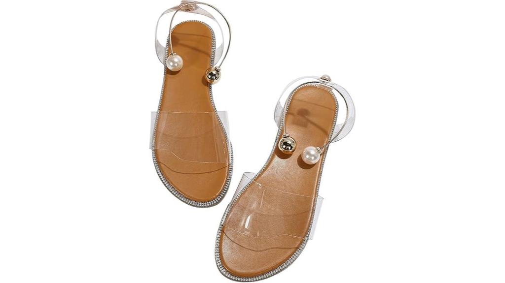 pearl decor open toe