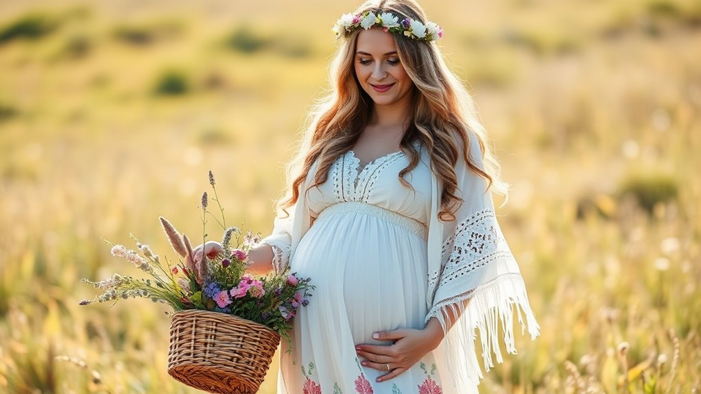 personalized boho maternity style