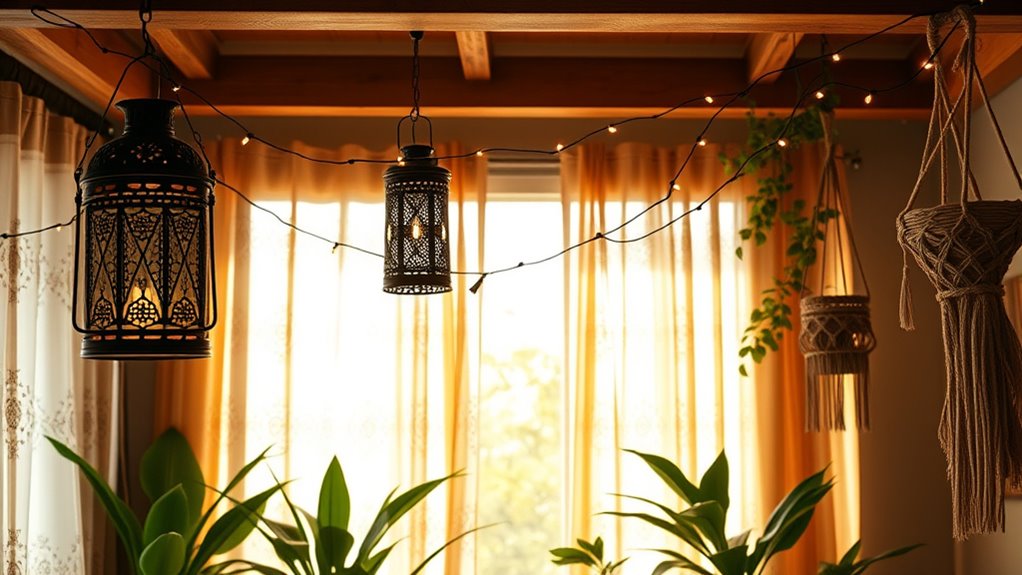personalized rustic boho lighting
