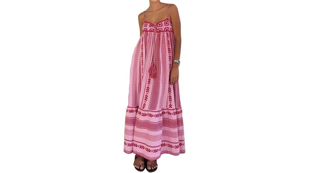 pink boho crochet dress