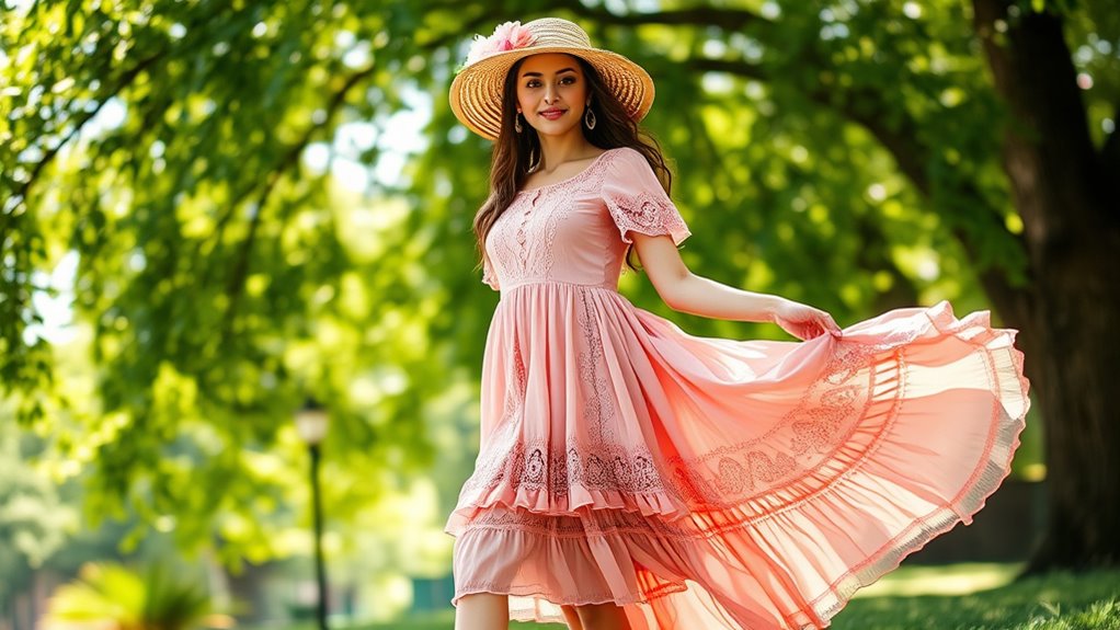 pink boho dress trends