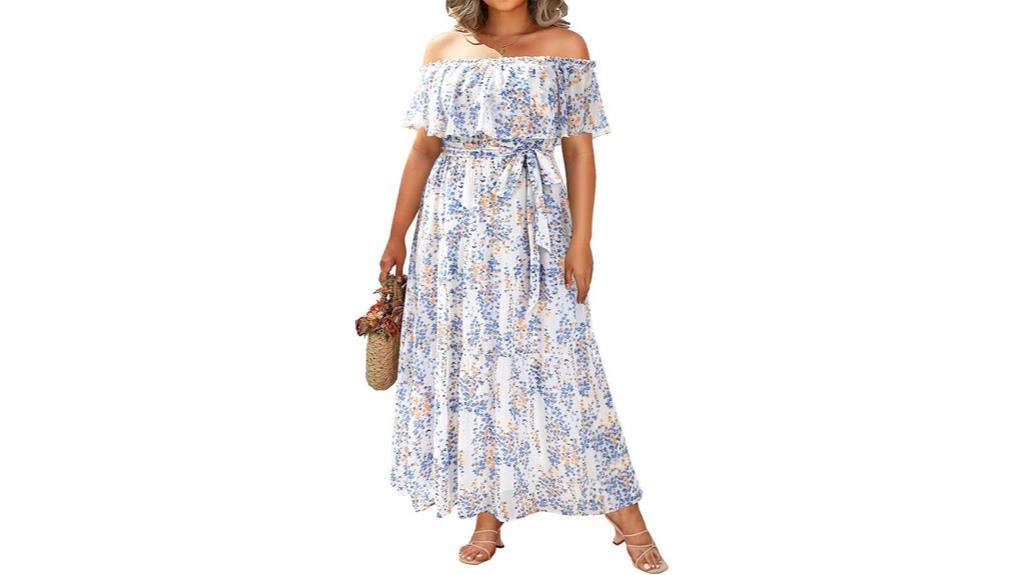 plus size floral maxi dress