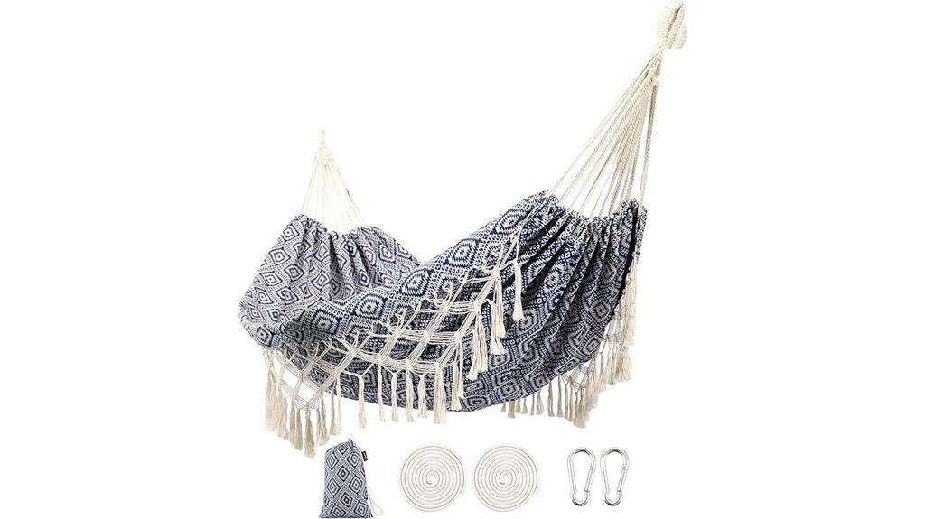 portable garden hammock tassels