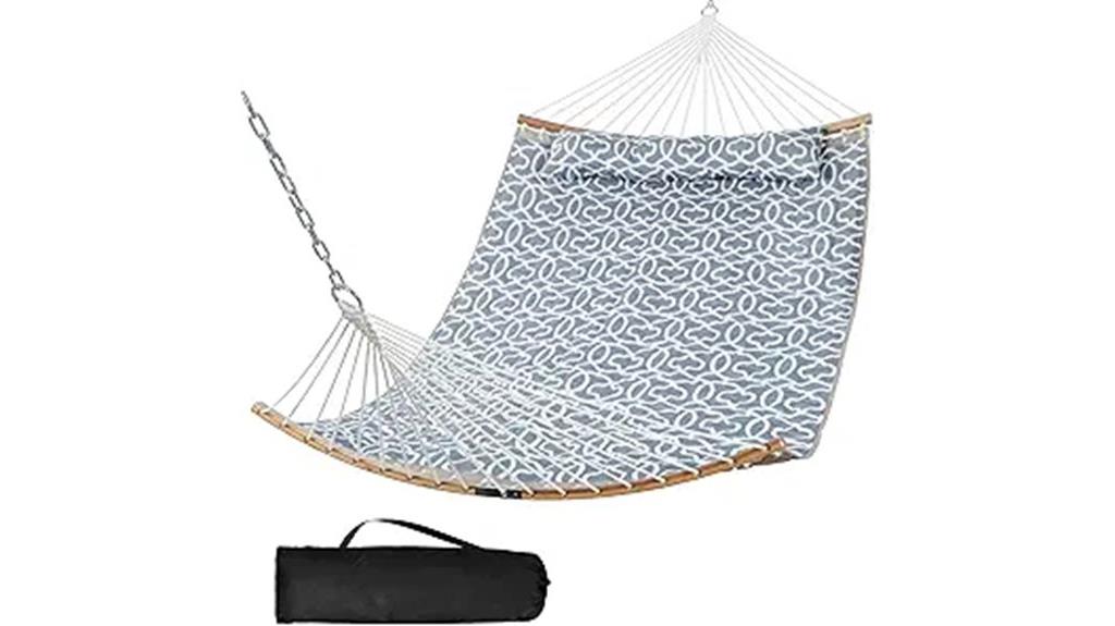 portable gray pattern hammock