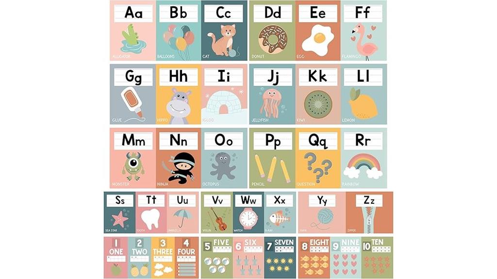 preschool classroom alphabet posters