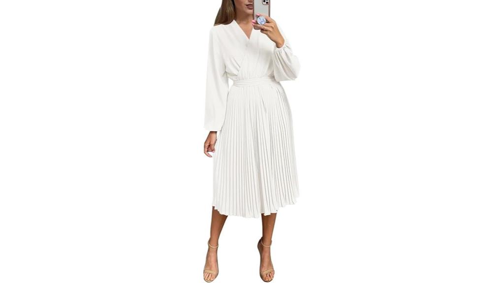 puff sleeve ruffle dress
