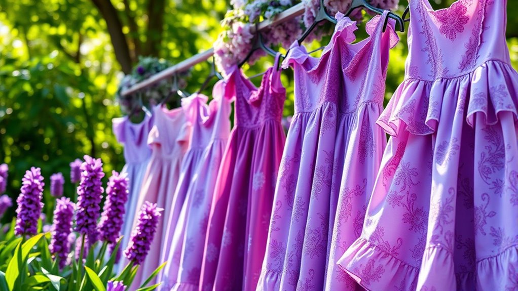 purple floral dress collection