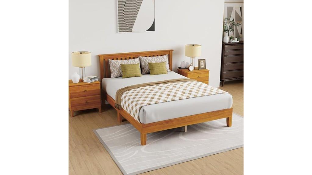 queen size wood bed