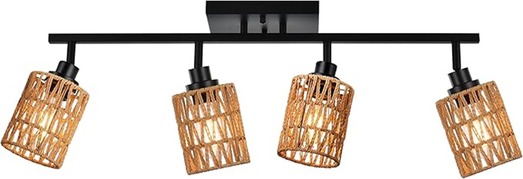 rattan shade track lighting