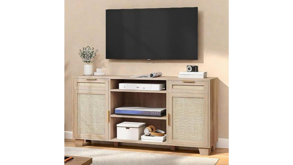 rattan tv stand 65 inch