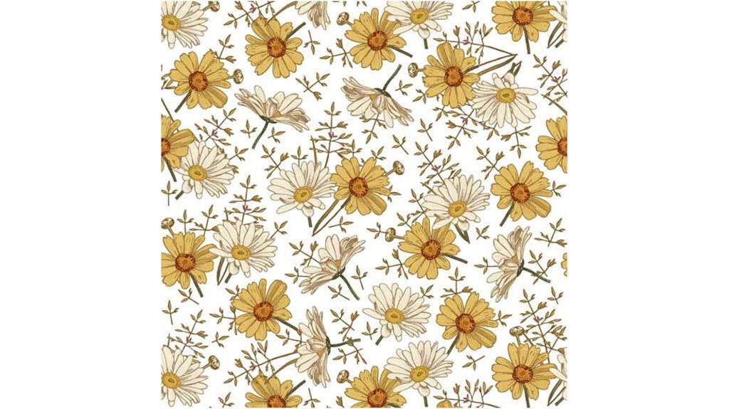 removable floral daisy wallpaper