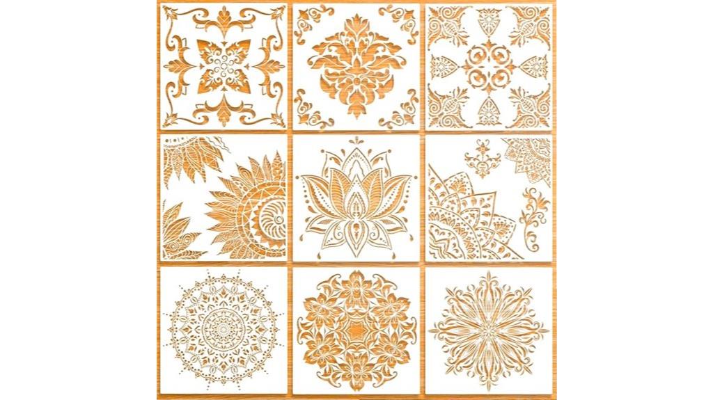 reusable mandala stencil pack