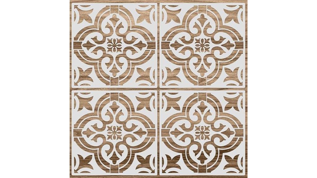 reusable tile stencil set
