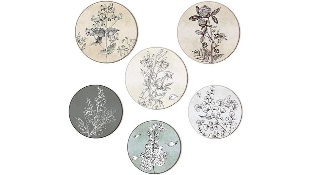 round boho plant wall art