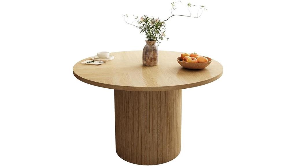 round farmhouse wood table
