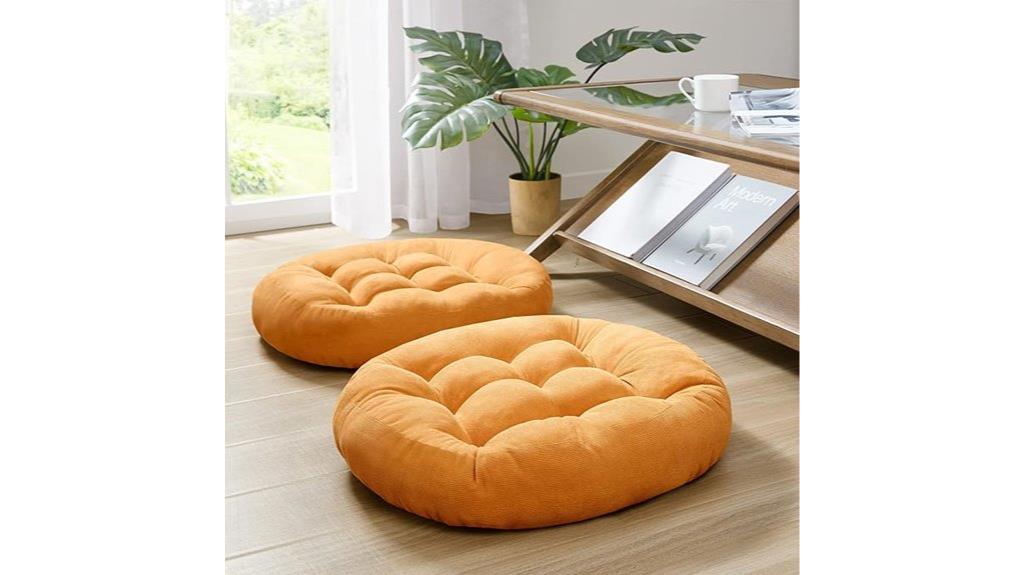 round floor cushion set