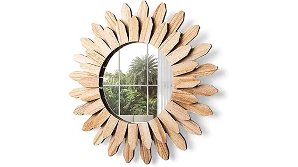 rustic 12 inch wall mirror