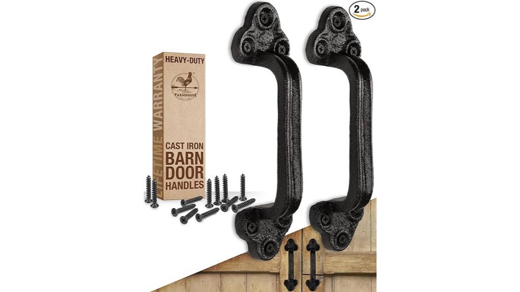 rustic black cast iron handles