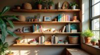 rustic boho diy shelves